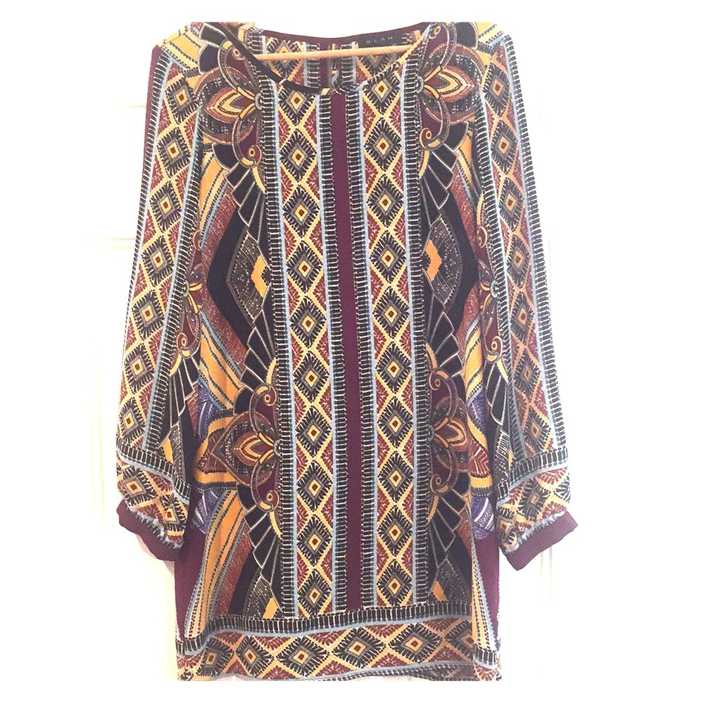 Art Deco patterned mini dress - Nordstrom